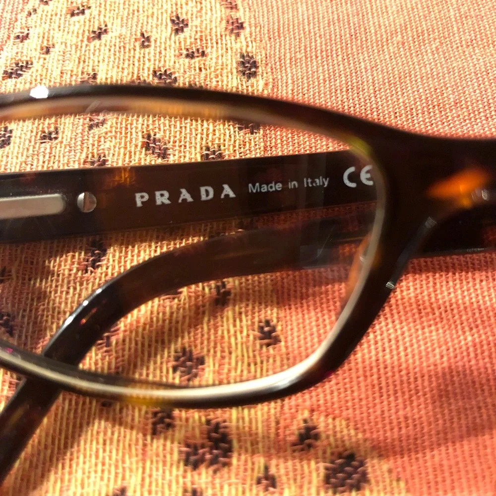 Prada Black Rectangular Optical Glasses